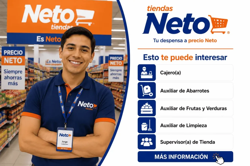 Empleos en Tiendas Neto : Oportunidades en una Cadena